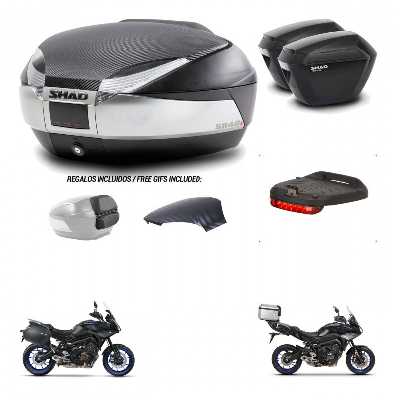 SHAD Maletas sh23 + soporte montaje baul SH48 tapa respaldo accesorios KIT-461978