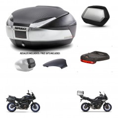SHAD Maletas SH35 PREMIUM + soporte montaje baul SH48 tapa respaldo accesorios KIT-461979