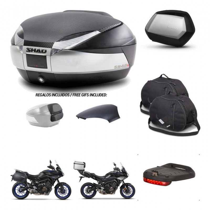SHAD SH35 PREMIUM suitcases + mounting bracket SH48 trunk backrest cover accessories KIT-461980