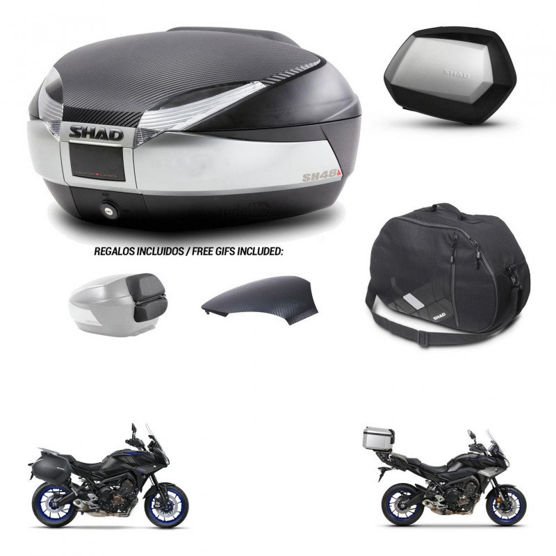 SHAD SH35 PREMIUM suitcases + mounting bracket SH48 trunk backrest cover accessories KIT-461985