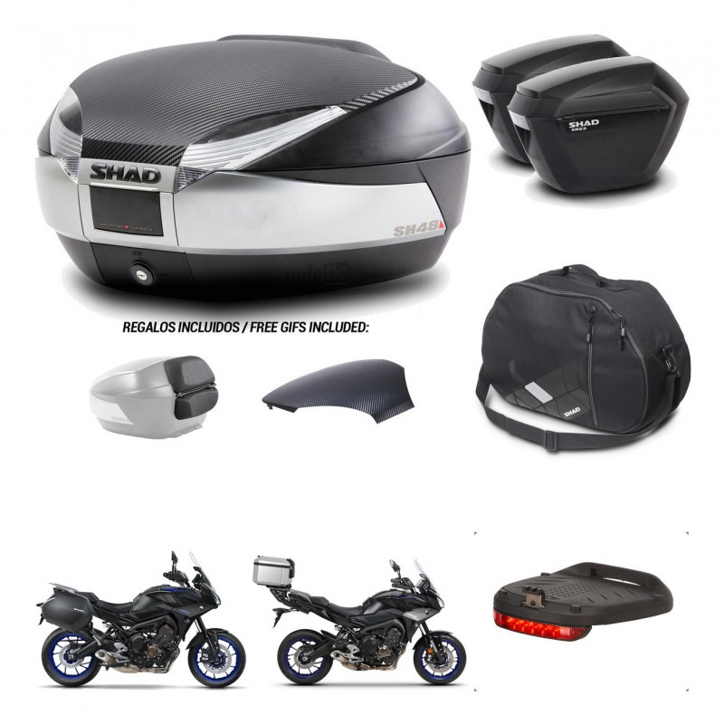 SHAD Suitcases sh23 + mounting bracket trunk SH48 backrest cover accessories KIT-461990