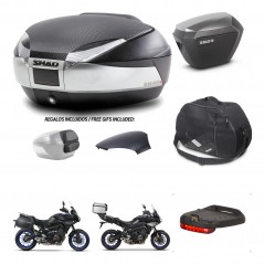 SHAD SH23 alu suitcases + mounting bracket SH48 trunk backrest cover accessories KIT-461993