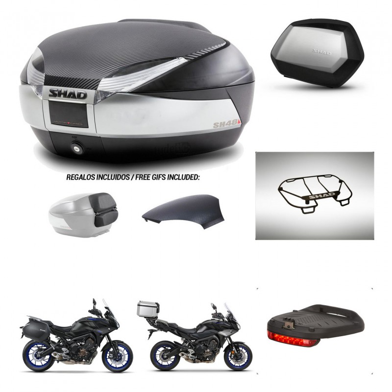 SHAD SH35 PREMIUM suitcases + mounting bracket SH48 trunk backrest cover accessories KIT-462003