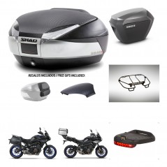 SHAD Maletas sh23 alu + soporte montaje baul SH48 tapa respaldo accesorios KIT-462005