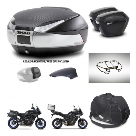 SHAD Suitcases sh23 + mounting bracket trunk SH48 backrest cover accessories KIT-462008