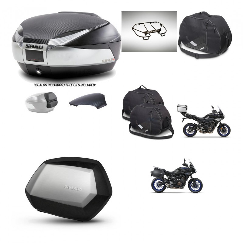 SHAD SH35 PREMIUM suitcases + mounting bracket SH48 trunk backrest cover accessories KIT-462010