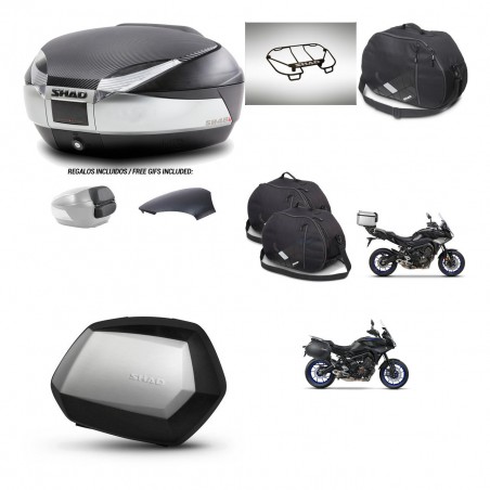 SHAD Maletas SH35 PREMIUM + soporte montaje baul SH48 tapa respaldo accesorios KIT-462010