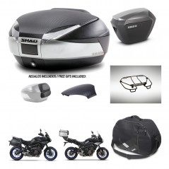SHAD Maletas sh23 alu + soporte montaje baul SH48 tapa respaldo accesorios KIT-462011