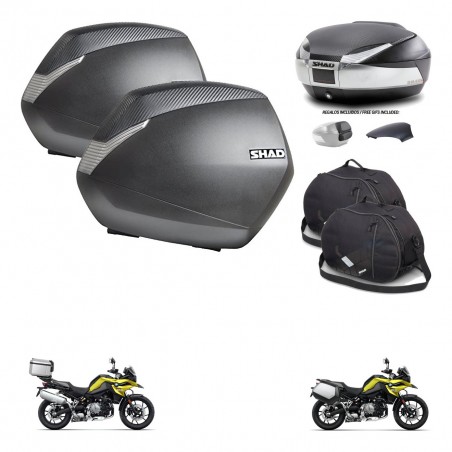 SHAD Baul SH48 tapa respaldo + soporte montaje maletas SH36 accesorios KIT-462019