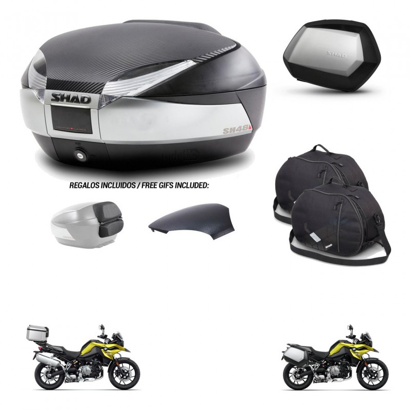 SHAD SH35 PREMIUM suitcases + mounting bracket SH48 trunk backrest cover accessories KIT-462022