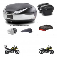 SHAD Maletas sh23 + soporte montaje baul SH48 tapa respaldo accesorios KIT-462026