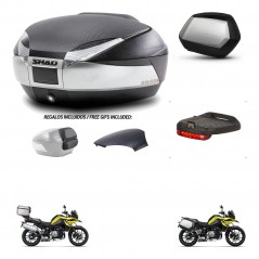 SHAD Maletas SH35 PREMIUM + soporte montaje baul SH48 tapa respaldo accesorios KIT-462027
