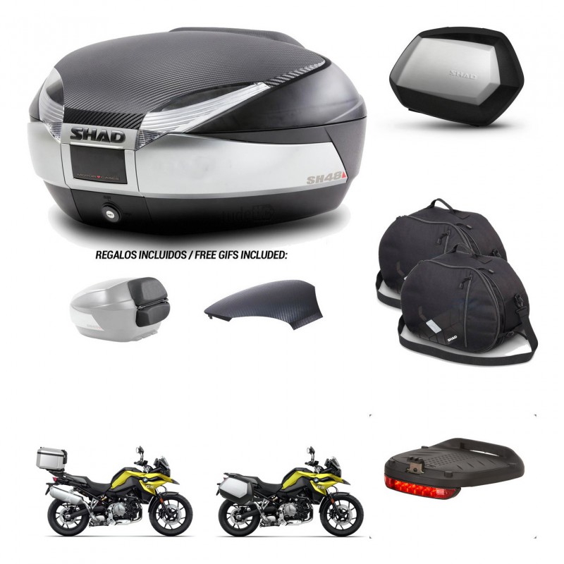 SHAD SH35 PREMIUM suitcases + mounting bracket SH48 trunk backrest cover accessories KIT-462028