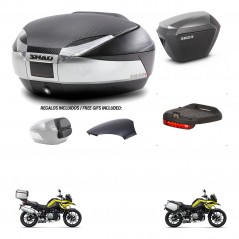 SHAD SH23 alu suitcases + mounting bracket SH48 trunk backrest cover accessories KIT-462029