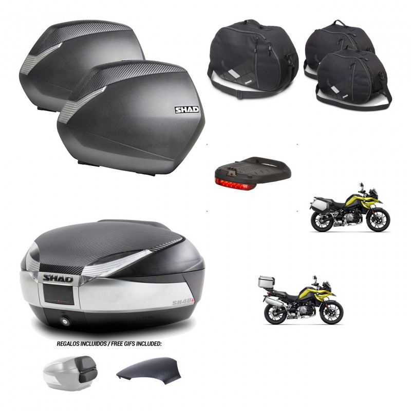 SHAD Baul SH48 tapa respaldo + soporte montaje maletas SH36 accesorios KIT-462037