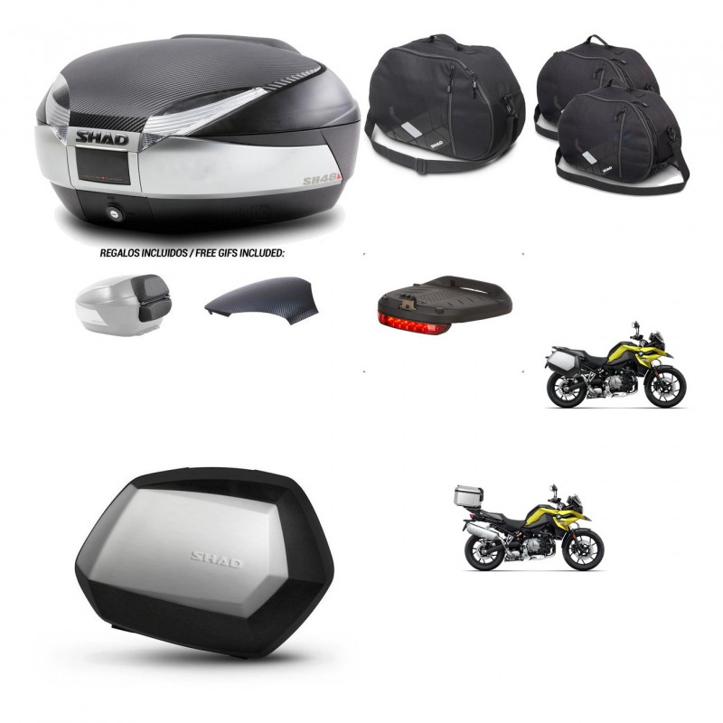 SHAD SH35 PREMIUM suitcases + mounting bracket SH48 trunk backrest cover accessories KIT-462040
