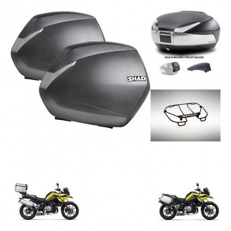 SHAD Baul SH48 tapa respaldo + soporte montaje maletas SH36 accesorios KIT-462042