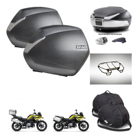 SHAD Baul SH48 tapa respaldo + soporte montaje maletas SH36 accesorios KIT-462043