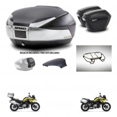 SHAD Maletas sh23 + soporte montaje baul SH48 tapa respaldo accesorios KIT-462044