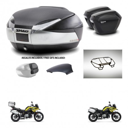 SHAD Suitcases sh23 + mounting bracket trunk SH48 backrest cover accessories KIT-462044