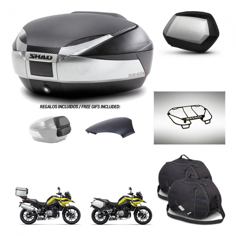 SHAD SH35 PREMIUM suitcases + mounting bracket SH48 trunk backrest cover accessories KIT-462046