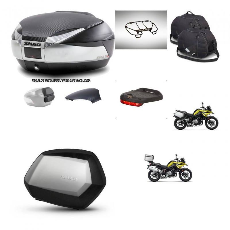 SHAD SH35 PREMIUM suitcases + mounting bracket SH48 trunk backrest cover accessories KIT-462052