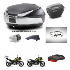 SHAD SH23 alu suitcases + mounting bracket SH48 trunk backrest cover accessories KIT-462053