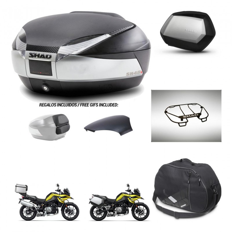 SHAD SH35 PREMIUM suitcases + mounting bracket SH48 trunk backrest cover accessories KIT-462057