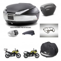 SHAD SH23 alu suitcases + mounting bracket SH48 trunk backrest cover accessories KIT-462059