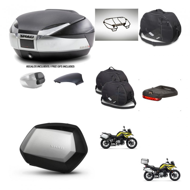 SHAD SH35 PREMIUM suitcases + mounting bracket SH48 trunk backrest cover accessories KIT-462064