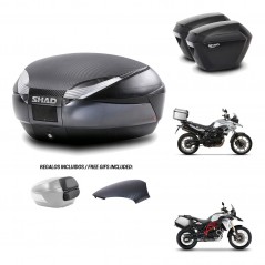 SHAD Suitcases sh23 + mounting bracket trunk SH48 backrest cover 49 L KIT-462068