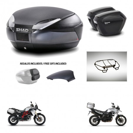 SHAD Suitcases sh23 + mounting bracket trunk SH48 backrest cover accessories 49 L KIT-462074