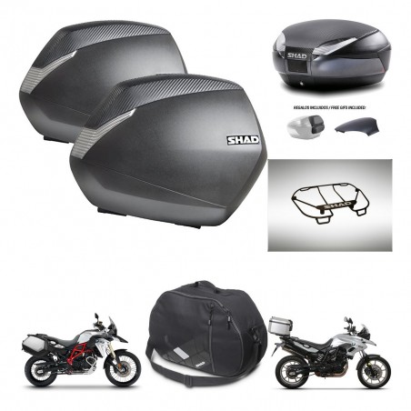 SHAD Baul SH48 tapa respaldo + soporte montaje maletas SH36 accesorios 49 L KIT-462084