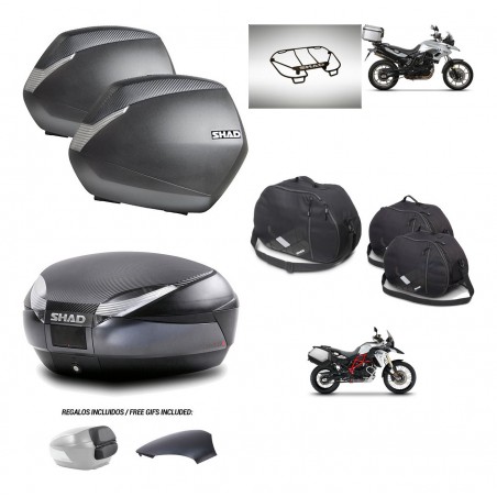 SHAD Baul SH48 tapa respaldo + soporte montaje maletas SH36 accesorios 49 L KIT-462085