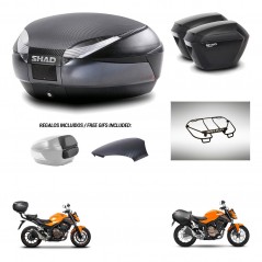 SHAD Suitcases sh23 + mounting bracket trunk SH48 backrest cover accessories 49 L KIT-462109