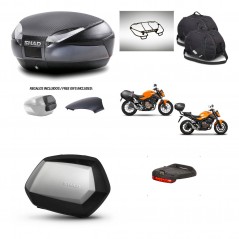 SHAD Maletas SH35 PREMIUM + soporte montaje baul SH48 tapa respaldo accesorios 49 L KIT-462117