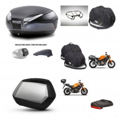 SHAD SH35 PREMIUM suitcases + mounting bracket SH48 trunk backrest cover accessories 49 L KIT-462129