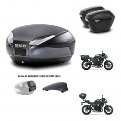 SHAD Suitcases sh23 + mounting bracket trunk SH48 backrest cover 49 L KIT-462138