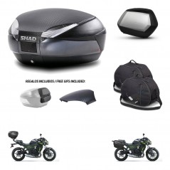 SHAD SH35 PREMIUM suitcases + mounting bracket SH48 trunk backrest cover accessories 49 L KIT-462140