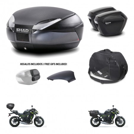 SHAD Suitcases sh23 + mounting bracket trunk SH48 backrest cover accessories 49 L KIT-462144