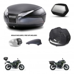 SHAD SH35 PREMIUM suitcases + mounting bracket SH48 trunk backrest cover accessories 49 L KIT-462145