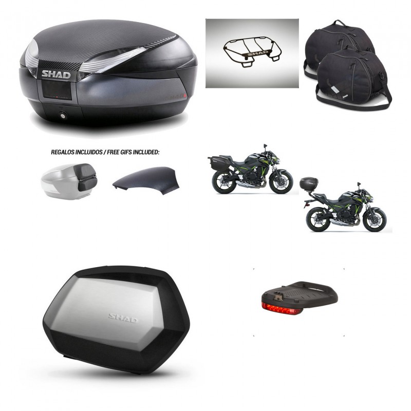 SHAD SH35 PREMIUM suitcases + mounting bracket SH48 trunk backrest cover accessories 49 L KIT-462158
