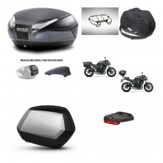 SHAD Maletas SH35 PREMIUM + soporte montaje baul SH48 tapa respaldo accesorios 49 L KIT-462169