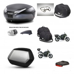 SHAD SH35 PREMIUM suitcases + mounting bracket SH48 trunk backrest cover accessories 49 L KIT-462170