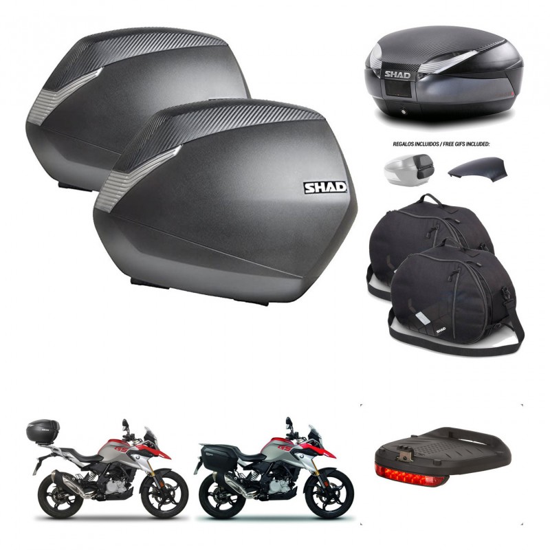 SHAD Baul SH48 tapa respaldo + soporte montaje maletas SH36 accesorios 49 L KIT-462179