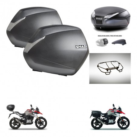 SHAD Baul SH48 tapa respaldo + soporte montaje maletas SH36 accesorios 49 L KIT-462196