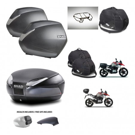 SHAD Baul SH48 tapa respaldo + soporte montaje maletas SH36 accesorios 49 L KIT-462209