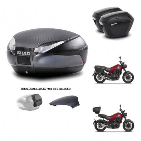SHAD Suitcases sh23 + mounting bracket trunk SH48 backrest cover 49 L KIT-462222