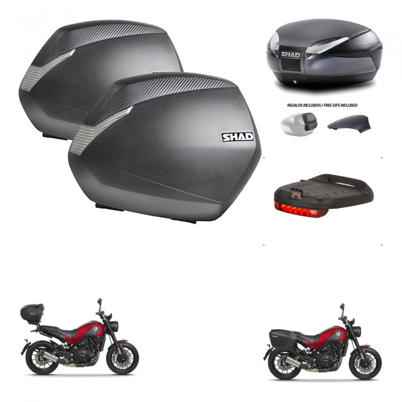 SHAD Baul SH48 tapa respaldo + soporte montaje maletas SH36 accesorios 49 L KIT-462226