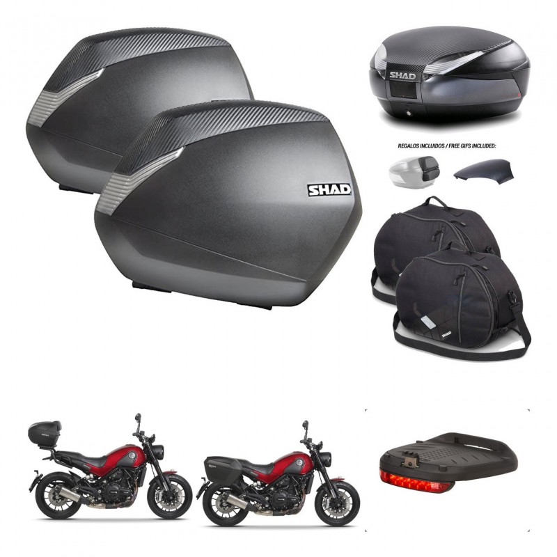 SHAD Baul SH48 tapa respaldo + soporte montaje maletas SH36 accesorios 49 L KIT-462227